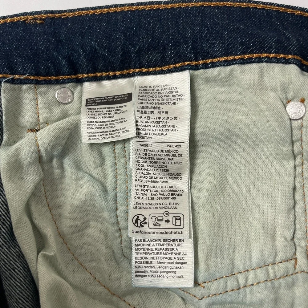 Levis 541 Jeans Mens 34x34 Blue Athletic Tapered Dark Wash Stretch Denim Preppy